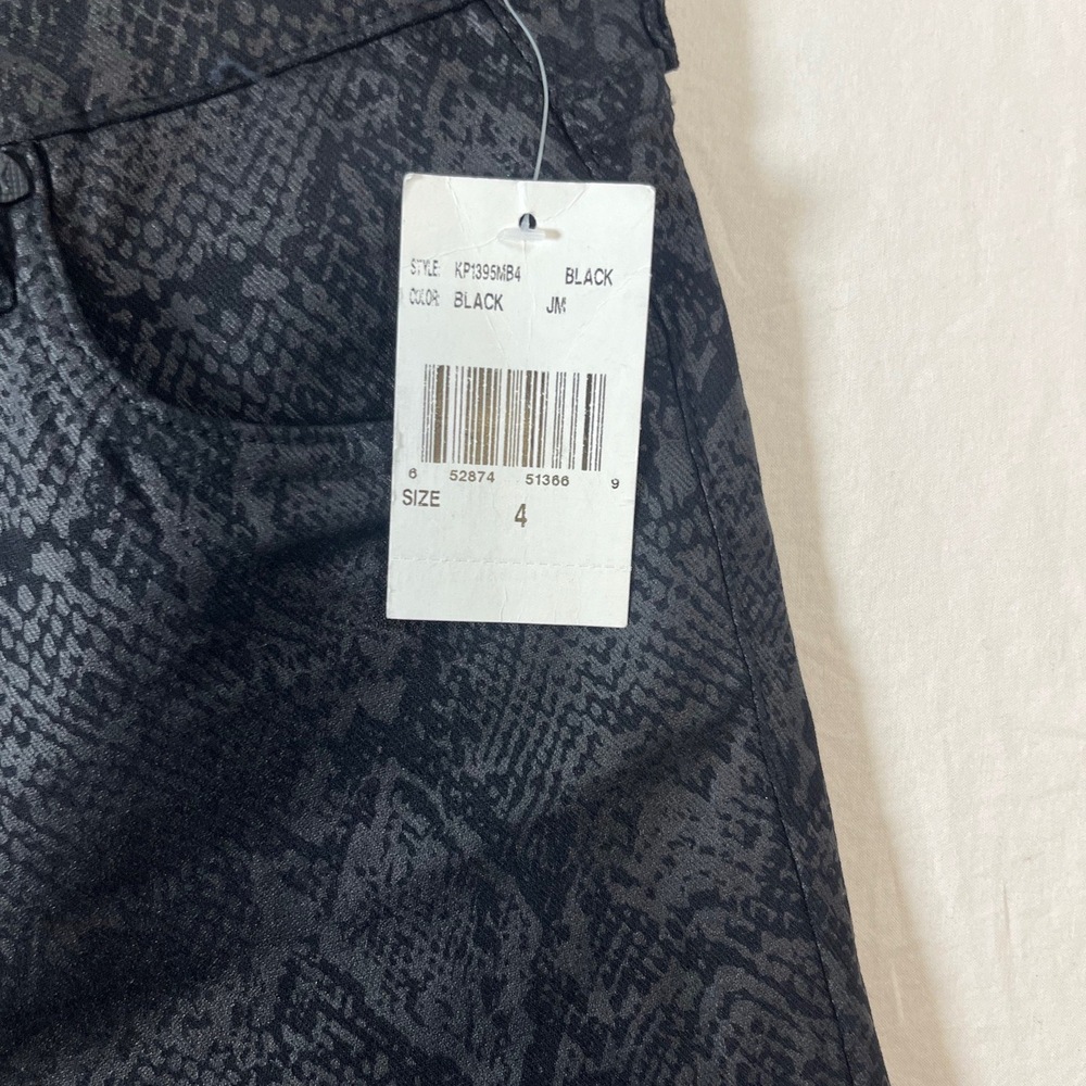 NWT Kut Black Snake Print High Rise 5 Pocket Connie Skinny Pants‎ Size 4 - Picture 4 of 6